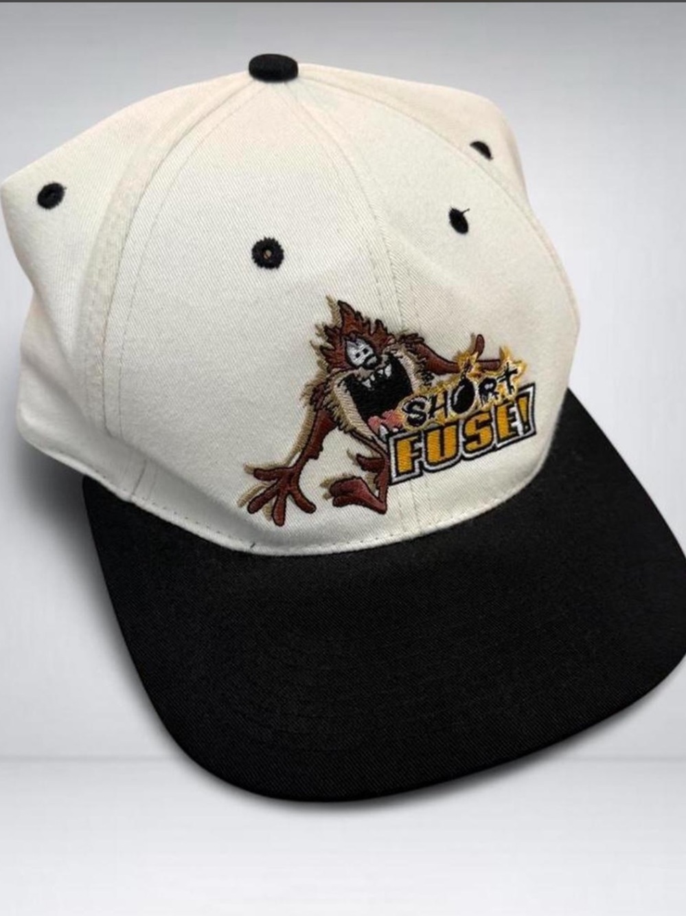 Warner Bros. Tasmanian Devil Two-Tone 'Short Fuse' Patch Hat - White & Black